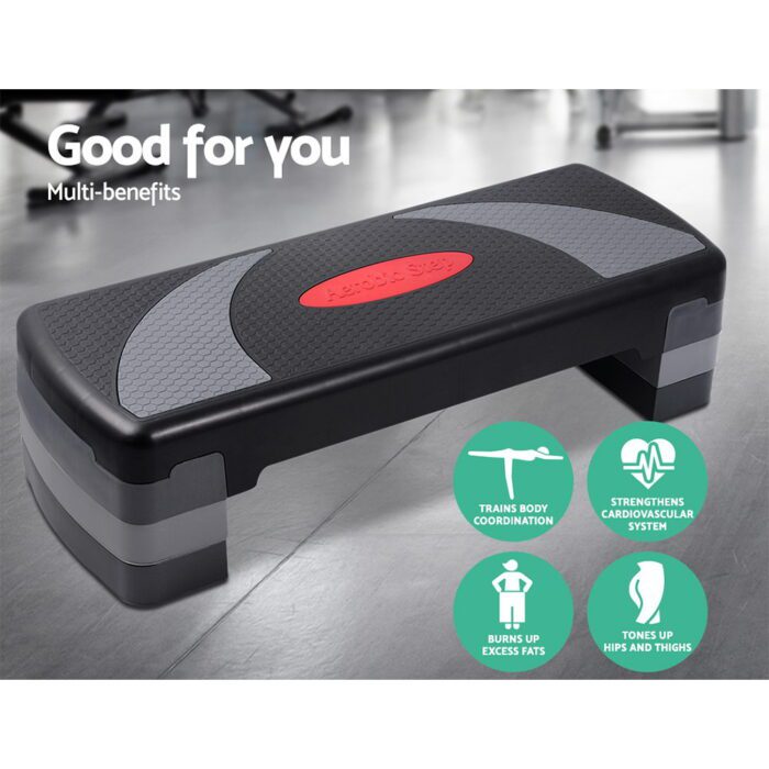 Everfit 3 Level Aerobic Step Exercise Stepper 78cm Gym Home Fitness - Image 3