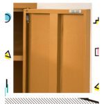 Artiss Buffet Sideboard Metal Cabinet - SWEETHEART Yellow - Image 5