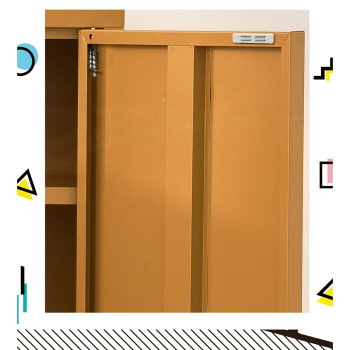 Artiss Buffet Sideboard Metal Cabinet - SWEETHEART Yellow - Image 5