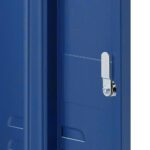 Artiss Bedside Table Metal Cabinet - Blue - Image 6