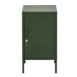 Artiss Bedside Table Metal Cabinet - Green - Image 3
