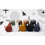 Artiss 2x Bar Stools Puzzle Plastic Foot Stool Black - Image 6