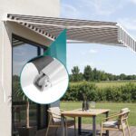 Instahut Retractable Folding Arm Awning Manual Sunshade 2.5Mx2M Grey White - Image 4