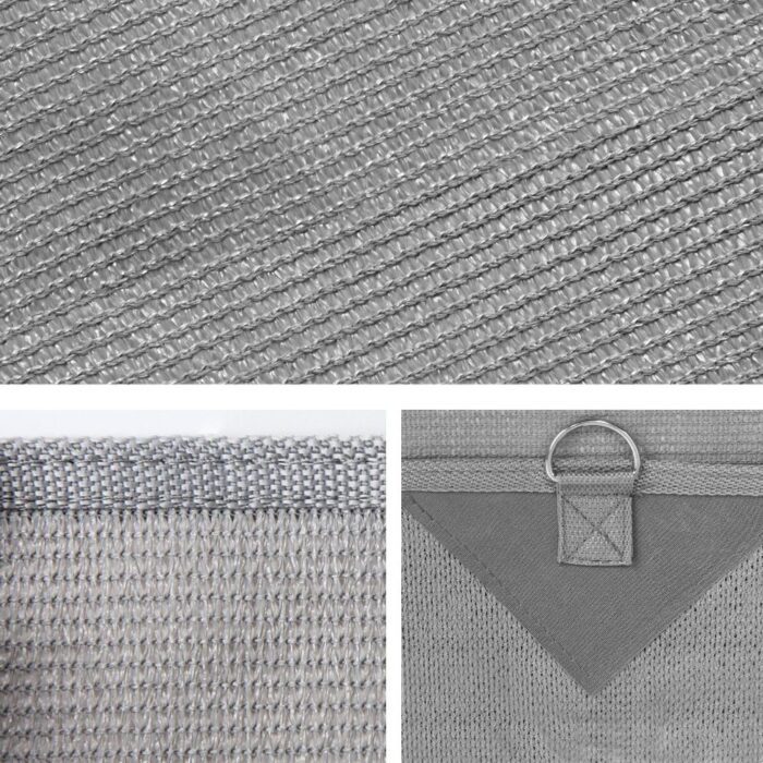 Caravan Privacy Screen Roll Out Awning 4Mx1.95M End Wall Side Sun Shade Grey - Image 3