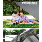 Caravan Privacy Screen Roll Out Awning 2.1x1.8M Sun Shade Pop Top End Wall Grey - Image 6