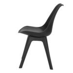 Artiss Dining Chairs Set of 4 Leather Plastic DSW Replica Black - Image 3