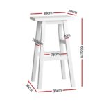 Artiss 4x Bar Stools Kitchen Chairs Wooden White - Image 2