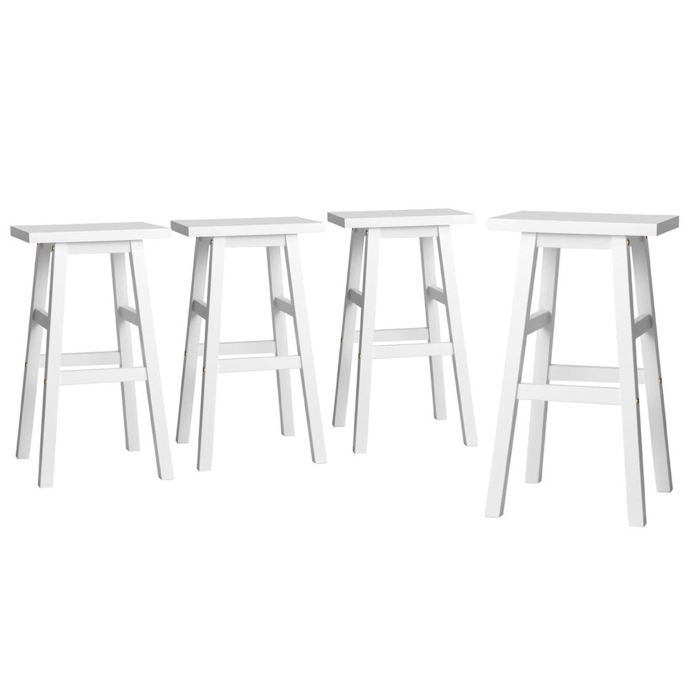 BA-G-7031-WHX4-202502282048-07 Artiss 4x Bar Stools Kitchen Chairs Wooden White - Image 1