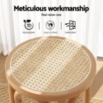 Artiss 4x Bar Stoosl Rattan Seat Wooden - Image 4