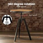 Artiss Bar Table and Stools Set Dining Desk Industrial Kitchen Chairs Cafe Pub - Image 6