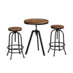 Artiss Bar Table Stools Set Dining Desk Industrial Kitchen Chairs Cafe Pub