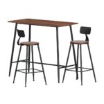 Artiss Bar Table and Stools Set Dining Desk Kitchen Chairs Cafe Pub