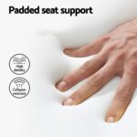 2x Artiss Bar Stools Kitchen Counter Rattan Chairs PU Leather Padding - Image 5