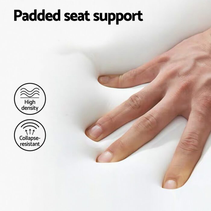 2x Artiss Bar Stools Kitchen Counter Rattan Chairs PU Leather Padding - Image 5