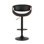 Artiss Bar Stools Gas Lift Leather w/Armrest - Image 3