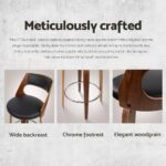 Artiss 4x Bar Stools Swivel Leather Chair 65cm - Image 4