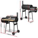 Grillz BBQ Grill 2-In-1 Offset Charcoal Smoker - Image 2
