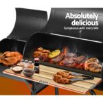 Grillz BBQ Grill 2-In-1 Offset Charcoal Smoker - Image 4