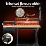 Grillz BBQ Grill 2-In-1 Offset Charcoal Smoker - Image 5