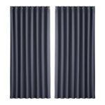 Artiss 2X Blockout Curtains Eyelet 300x230cm Charcoal