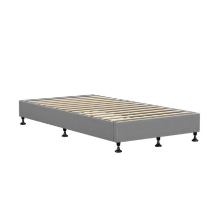 Oikiture Bed Frame King Single Fabric Grey
