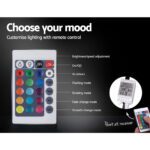 Artiss Bed Frame Double Size LED Gas Lift Grey COLE - Image 6