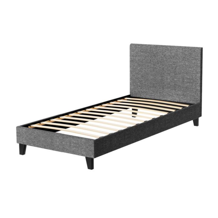 Artiss Bed Frame Single Size Grey NEO - Image 3