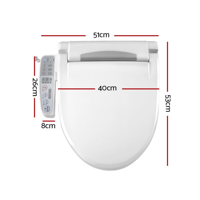 Cefito Electric Bidet Toilet Seat Cover Auto Smart Water Wash Dry Panel Control - Image 2