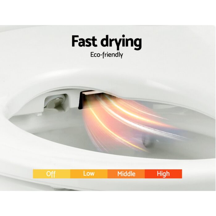 Cefito Electric Bidet Toilet Seat Cover Auto Smart Water Wash Dry Panel Control - Image 5