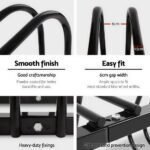 Weisshorn 5 Bike Stand Rack Bicycle Storage Floor Parking Holder Cycling Black - Image 5