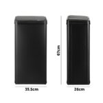 Oikiture 50L Motion Sensor Bin Automatic Rubbish Trash Can Black - Image 2