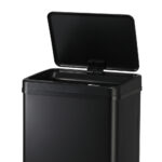 Oikiture 50L Motion Sensor Bin Automatic Rubbish Trash Can Black - Image 8