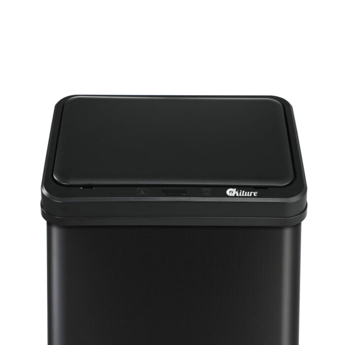 Oikiture 50L Motion Sensor Bin Automatic Rubbish Trash Can Black - Image 5