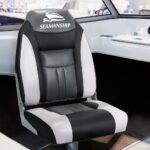 Seamanship 2X Folding Boat Seats Marine Seat Swivel High Back 12cm Padding Black - Image 4