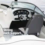 Seamanship 2X Folding Boat Seats Marine Seat Swivel High Back 12cm Padding Black - Image 6