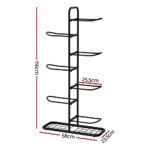 Everfit Ball Storage Rack Sports Equipment Organizer 7-Tier Holder for Garage Gym Black - Image 2