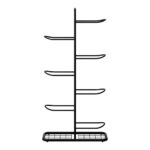 Everfit Ball Storage Rack Sports Equipment Organizer 7-Tier Holder for Garage Gym Black - Image 3