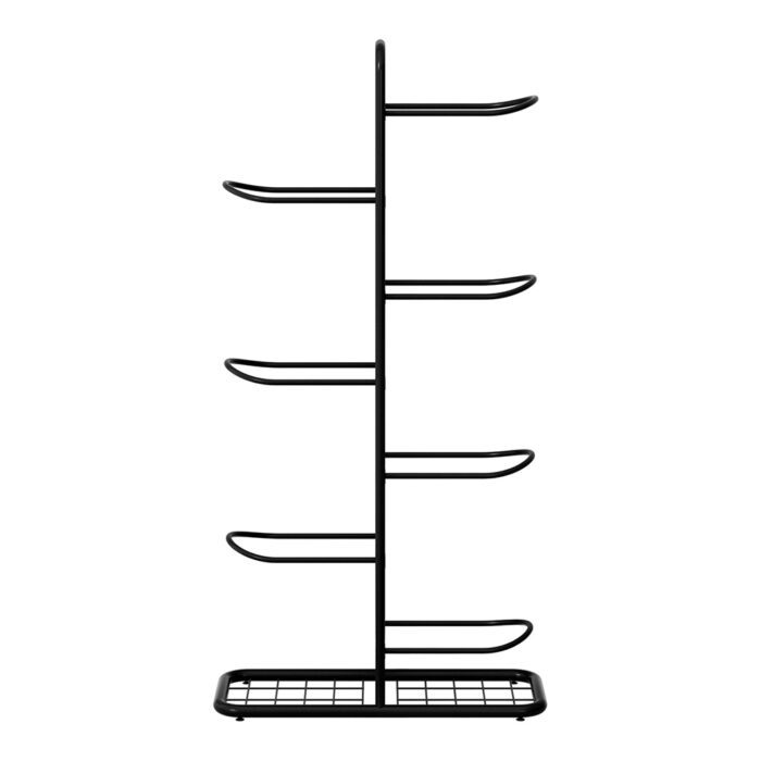 Everfit Ball Storage Rack Sports Equipment Organizer 7-Tier Holder for Garage Gym Black - Image 3