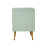 Oikiture 2x Bedside Table 1 Drawer Open Shelf Nightstand Green - Image 6