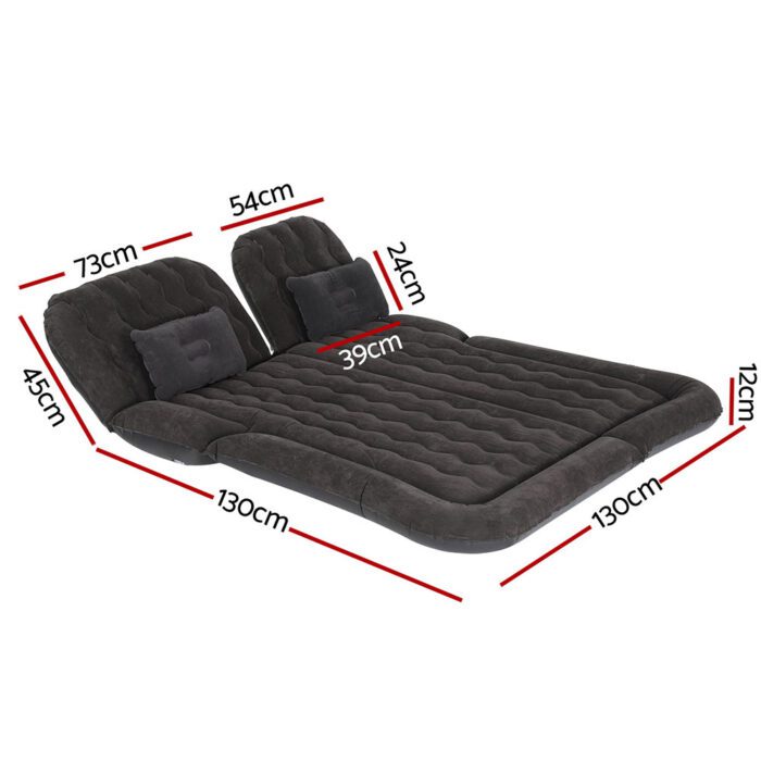 Weisshorn Car Mattress 175x130 Inflatable SUV Back Seat Camping Bed Black - Image 2