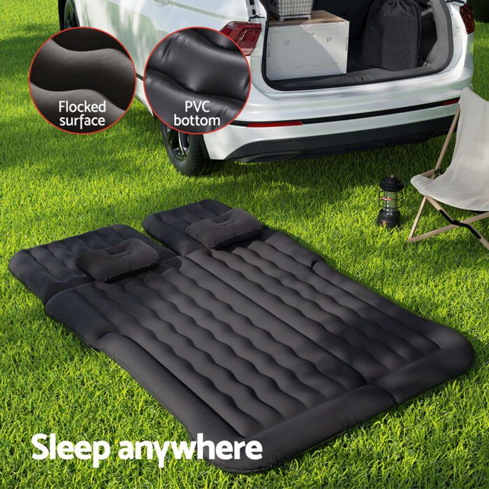 Weisshorn Car Mattress 175x130 Inflatable SUV Back Seat Camping Bed Black - Image 6