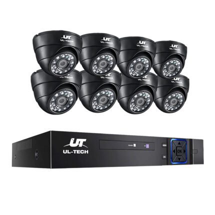 UL-TECH 1080P Security Camera System 8CH DVR with 8 CCTV Dome Cameras