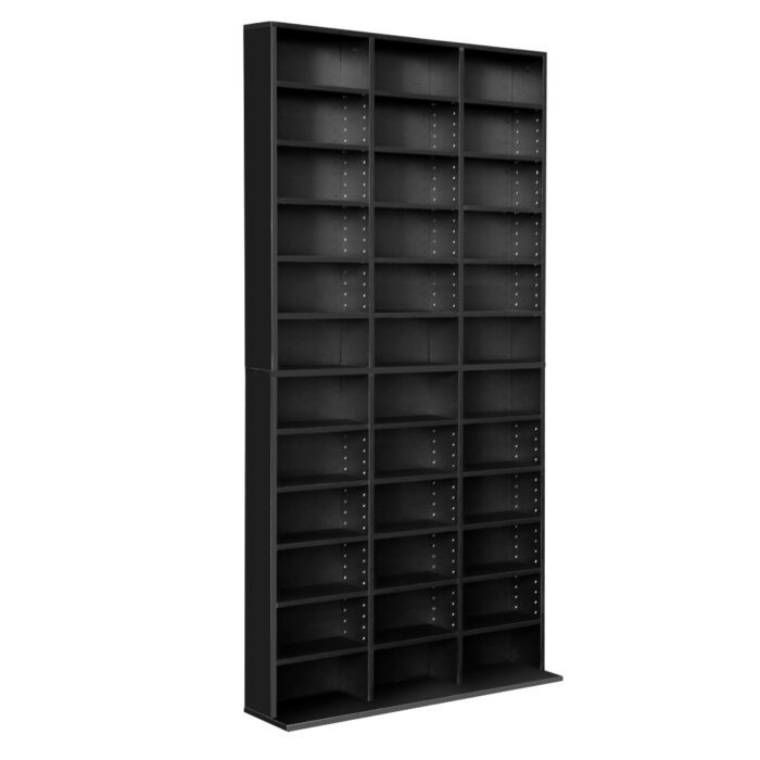 Artiss Bookshelf CD Storage Rack - BERT Black - Image 3