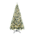 Tinseltown Christmas Tree 1.8M 6FT Snow Flocked Green with LED
