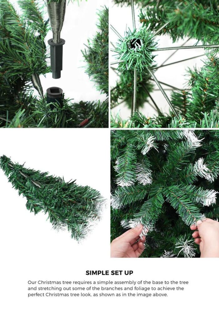 Tinseltown Christmas Tree 2.1M 7FT Snowy Green 1000 tips - Image 4