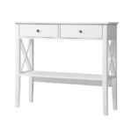 Oikiture Console Table Wooden Hallway Display Stand - Image 7