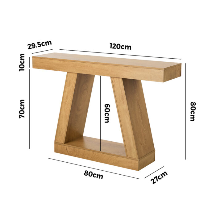 Oikiture Console Table Hallway Narrow Table Entryway Display Shelf - Image 6