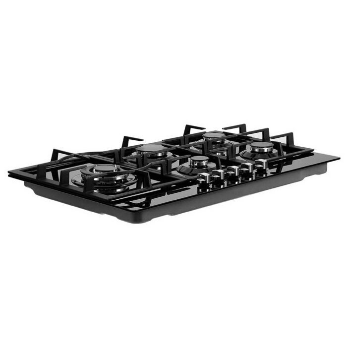 Devanti Gas Cooktop 90cm 5 Burner Black - Image 3