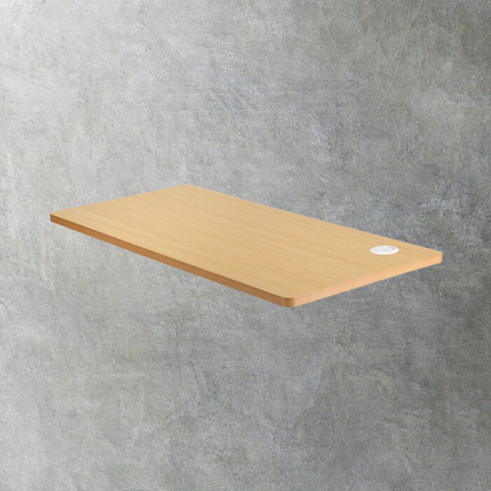 Oikiture Standing Desk Board with Drilled Hole Oak 120x60cm - Image 6