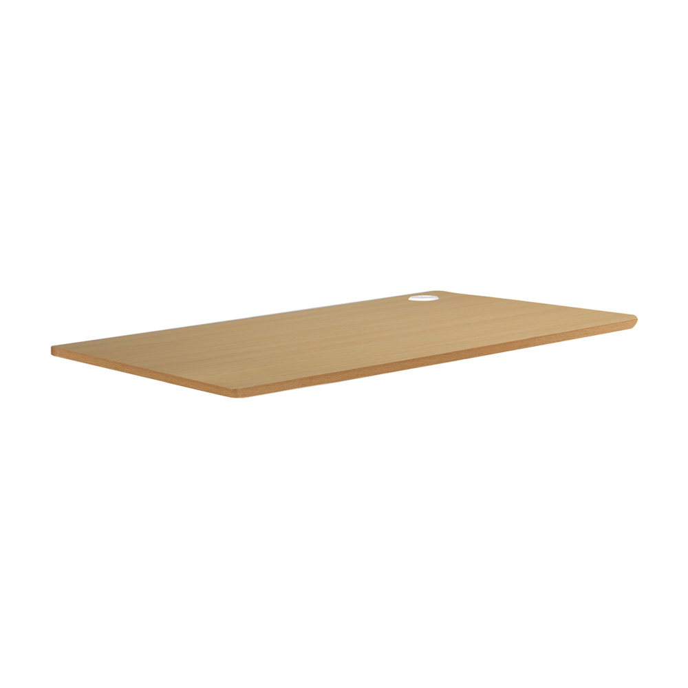 DB-12-OAK-01 Oikiture Standing Desk Board with Drilled Hole Oak 120x60cm - Image 1